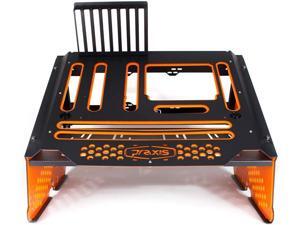 PrimoChill's Praxis Wetbench Powdercoated Steel Modular Open Air Computer Test Bench for Watercooling or Air Cooled Components (Black with Solid Orange Accents) PrimoChill's Praxis Wetbench Powdercoated Steel Modular Open Air Computer Test Bench for Watercooling or Air Cooled Components (Black with Solid Orange Accents)