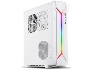 SilverStone Technology Slim Computer Case for Mini-Itx Motherboards with Integrated Addressable RGB Lighting SST-RVZ03BW-ARGB