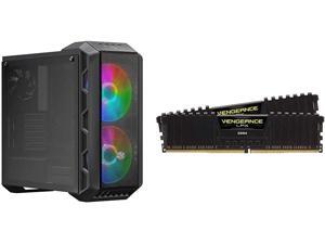 Cooler Master MasterCase H500 ARGB Airflow ATX Mid-Tower with Mesh & Transparent Front Panel Option & Corsair Vengeance LPX 16GB (2x8GB) DDR4 DRAM 3200MHz C16 Desktop Memory Kit - Black Cooler Master MasterCase H500 ARGB Airflow ATX Mid-Tower with Mesh & Transparent Front Panel Option & Corsair Vengeance LPX 16GB (2x8GB) DDR4 DRAM 3200MHz C16 Desktop Memory Kit - Black