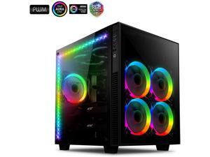 anidees AI Crystal Cube AR V3 Dual Chamber Tempered Glass EATX / ATX PC Gaming Computer Case, Water-Cooling Ready , Steel Structure, w/ 5 RGB PWM Fans / 2 LED Strips - Black AI-CL-Cube-AR3 anidees AI Crystal Cube AR V3 Dual Chamber Tempered Glass EATX / ATX PC Gaming Computer Case, Water-Cooling Ready , Steel Structure, w/ 5 RGB PWM Fans / 2 LED Strips - Black AI-CL-Cube-AR3