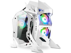 XINKO ATX Computer Gaming Case 5 Pcs Fans, with Tempered Glass PC Case Computer Chassis