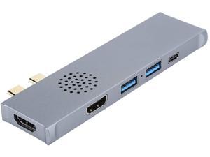 Docking Station, 4K30Hz HD HDMI Docking Station Hub for OS X/Windows, Dedicated Dual?Head Type?C to Dual HDMI USB3.1 Hub with Built?in Cooling Holes Docking Station, 4K30Hz HD HDMI Docking Station Hub for OS X/Windows, Dedicated Dual?Head Type?C to Dual HDMI USB3.1 Hub with Built?in Cooling Holes