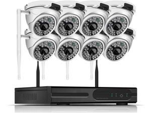 8Pcs Wireless WiFi Surveillance Camera Set with 2T Hard Drive, 1080P 2MP Home Security Monitoring System, Infrared Night Vision, IP66 Outdoor Waterproof,1t 8Pcs Wireless WiFi Surveillance Camera Set with 2T Hard Drive, 1080P 2MP Home Security Monitoring System, Infrared Night Vision, IP66 Outdoor Waterproof,1t