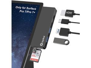 Docking Station for Surface Pro 7/Pro 7+, Jaydear 6 in 1 Dock for Microsoft Surface Pro with 4K HDMI Adapter, USB C Port, Dual USB 3.0 Ports(5 GPS), SD/TF(Micro SD) Card Reader, Aluminum shell-T804 Docking Station for Surface Pro 7/Pro 7+, Jaydear 6 in 1 Dock for Microsoft Surface Pro with 4K HDMI Adapter, USB C Port, Dual USB 3.0 Ports(5 GPS), SD/TF(Micro SD) Card Reader, Aluminum shell-T804