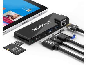 ?Upgraded Version? Surface Pro 7 Docking Station, Surface Pro Dock Hub Adapter with 4K HDMI, 1000M Gigabit Ethernet LAN, USB C PD Charging, 2 USB 3.0 Ports, SD/TF Card Reader Combo for Surface Pro 7 ?Upgraded Version? Surface Pro 7 Docking Station, Surface Pro Dock Hub Adapter with 4K HDMI, 1000M Gigabit Ethernet LAN, USB C PD Charging, 2 USB 3.0 Ports, SD/TF Card Reader Combo for Surface Pro 7
