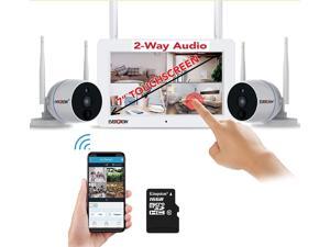 Two-Way Audio, Wireless Security Camera System with 7'' Touchscreen Monitor,2pcs 1080P Indoor/Outdoor Security Camera,PIR Motion Detection,16GB SD Included(CAM-WIFI-SCREEN7-3) Two-Way Audio, Wireless Security Camera System with 7'' Touchscreen Monitor,2pcs 1080P Indoor/Outdoor Security Camera,PIR Motion Detection,16GB SD Included(CAM-WIFI-SCREEN7-3)