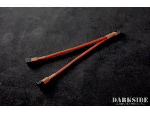 Darkside 3-Pin Dual Fan Power Y-Cable Splitter - Red UV (DS-0438)