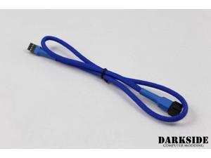 Darkside 3-Pin 40cm (16") M/F Fan Sleeved Cable - Dark Blue UV (DS-0248) Darkside 3-Pin 40cm (16") M/F Fan Sleeved Cable - Dark Blue UV (DS-0248)