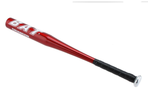 Aluminum Metal Baseball Bat Racket 25-Inch Lightweight With Slender Handle Red 