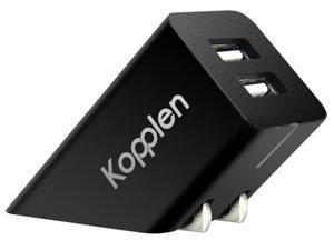 Kopplen 2 Port Slim Designed Smart Wall Charger w 24A Max Current and Foldable Plug for for iPhone X  8  7  Plus iPad Pro  Air 2  Mini 4 Samsung and Many More