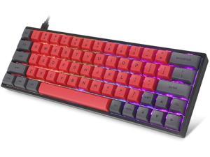 60% Mechanical Keyboard RGB LED Backlit Wired Gaming Keyboard Ergonomic for PC/Mac Gamer Typist (Gateron Switches PBT Caps) 60% Mechanical Keyboard RGB LED Backlit Wired Gaming Keyboard Ergonomic for PC/Mac Gamer Typist (Gateron Switches PBT Caps)