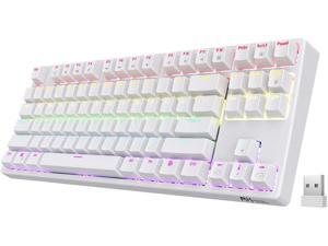 ZZL Computer Keyboard RGB Mechanical Gaming Keyboard Red Switch with True RGB Backlit Anti-Ghosting Wired Keyboard for Typing and Gamer Gifts