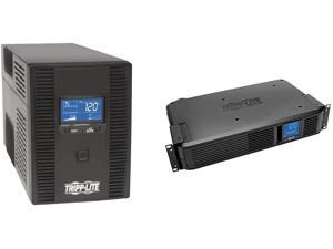 Tripp Lite 1300VA UPS Battery Backup, AVR, LCD Display, 8 Outlets, 120V, 720W, Tel & Coax Protection & 1500VA Smart UPS Battery Back Up, 900W Rack-Mount/Tower, LCD, AVR, USB, DB9 Tripp Lite 1300VA UPS Battery Backup, AVR, LCD Display, 8 Outlets, 120V, 720W, Tel & Coax Protection & 1500VA Smart UPS Battery Back Up, 900W Rack-Mount/Tower, LCD, AVR, USB, DB9