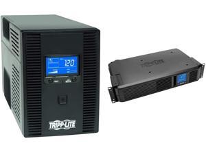 Tripp Lite UPS Battery Back Up, 10 Outlets, 120V, Black & SMART1500LCD 1500VA Smart UPS Battery Back Up, 900W Rack-Mount/Tower, LCD, AVR, USB, 3 Year Warranty & Dollar 250,000 Insurance Black Tripp Lite UPS Battery Back Up, 10 Outlets, 120V, Black & SMART1500LCD 1500VA Smart UPS Battery Back Up, 900W Rack-Mount/Tower, LCD, AVR, USB, 3 Year Warranty & Dollar 250,000 Insurance Black