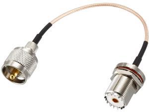 uxcell SMA Male to UHF PL-259 Male RG316 RF Coaxial Coax Cable 0.5 ft 