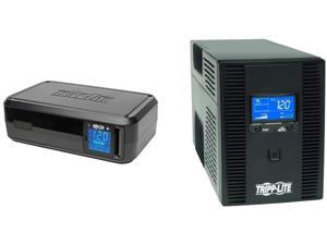 Tripp Lite 1000VA Smart UPS Battery Back Up, 500W Tower, 8 Outlets, LCD Display, Tel/DSL/Coax Protection & 1500VA 900W UPS Battery Back Up, AVR, LCD Display, Line-Interactive, 10 Outlets, 120V Tripp Lite 1000VA Smart UPS Battery Back Up, 500W Tower, 8 Outlets, LCD Display, Tel/DSL/Coax Protection & 1500VA 900W UPS Battery Back Up, AVR, LCD Display, Line-Interactive, 10 Outlets, 120V