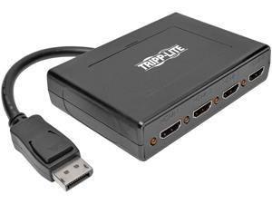 Tripp Lite 4-Port DisplayPort to HDMI Multi Stream Transport Hub MST, DP 1.2, DP to HDMI, 3840x2160 4K x 2K @ 24/30Hz (B156-004-HD-V2),Black