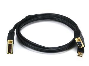 Monoprice Video Cable - 6 Feet - Black | 28AWG VGA and USB to M1-D