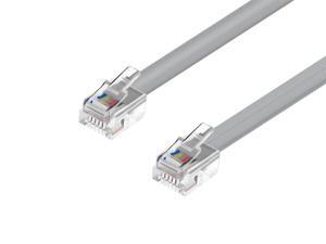 Monoprice Landline Telephone Cable - 7 Feet - RJ12(6P6C) Reverse for Voice
