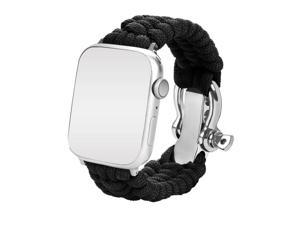 Monoprice Apple Watch Paracord Survival Bracelet With Stainless Steel Clasp Works With Apple Watch Series 1 2 3 4 5 6 And 7 42mm 44mm Watch Faces  Pure Outdoor Collection