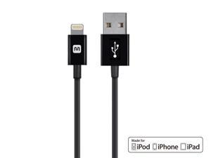 Monoprice Select Series Apple MFi Certified Lightning to USB Charge & Sync Cable, 10ft Black for iPhone X, 8, 8 Plus, 7, 7 Plus, 6, 6 Plus, 5S , iPad Pro