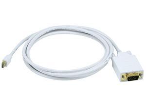 Monoprice Video Cable - 6 Feet - White | 32AWG Mini Display Port to VGA Cable Monoprice Video Cable - 6 Feet - White | 32AWG Mini Display Port to VGA Cable