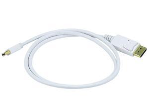 Monoprice Video Cable - 3 Feet - White | Gold Plated 32AWG Mini DisplayPort to DisplayPort Cable Monoprice Video Cable - 3 Feet - White | Gold Plated 32AWG Mini DisplayPort to DisplayPort Cable