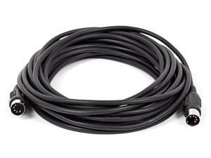 Monoprice MIDI Cable - 25 Feet - Black With Keyed 5-pin DIN Connector, Molded Connector Shells Monoprice MIDI Cable - 25 Feet - Black With Keyed 5-pin DIN Connector, Molded Connector Shells