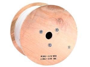 Monoprice 1000ft RG6 Quad Shield Coax Cable, PVC ETL, White CM/CL2 Monoprice 1000ft RG6 Quad Shield Coax Cable, PVC ETL, White CM/CL2