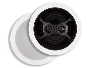 Monoprice 2-Way In-Ceiling Speakers - 6.5 Inch, Dual Input Stereo, Glass Composite Woofer (Pair) - Aria Series Monoprice 2-Way In-Ceiling Speakers - 6.5 Inch, Dual Input Stereo, Glass Composite Woofer (Pair) - Aria Series