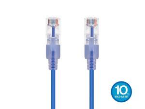 Zeroboot STP Entegrade Series RJ45 10G Monoprice Cat6A Ethernet Patch Cable Stranded Blue 550Mhz 5 feet Pure Bare Copper Wire 26AWG 