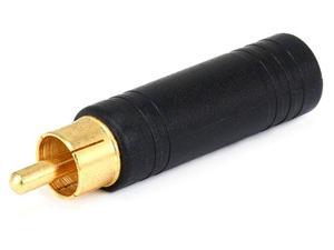 Mono Plug to 3.5mm Stereo Jack Adaptor Gold Plated 1/4 Inch Monoprice Metal 6.35mm 
