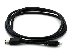 Monoprice FireWire iLink DV Cable - 6 Feet - Black | IEEE-1394 6-pin Male to 4-pin Male
