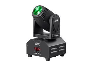 Monoprice Stage Right 10W Mini Beam Moving Head RGBW 4-in-1 LED Sound Active Party Light With Reversible Pan and tilt controls And Built-in automated color changing programs Monoprice Stage Right 10W Mini Beam Moving Head RGBW 4-in-1 LED Sound Active Party Light With Reversible Pan and tilt controls And Built-in automated color changing programs