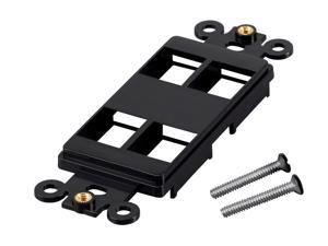Monoprice Dcor Insert for Keystone 4 Hole - Black for Home Office Install Monoprice Dcor Insert for Keystone 4 Hole - Black for Home Office Install