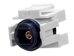 Monoprice S/PDIF (Toslink) Digital Optical Audio Keystone Jack, Female to Female Coupler, White Monoprice S/PDIF (Toslink) Digital Optical Audio Keystone Jack, Female to Female Coupler, White
