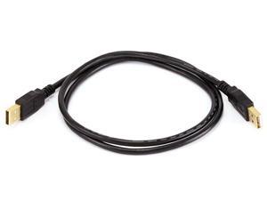 Monoprice USB-A to USB-A 2.0 Cable - 28/24AWG, Gold Plated, Black, 3ft Monoprice USB-A to USB-A 2.0 Cable - 28/24AWG, Gold Plated, Black, 3ft