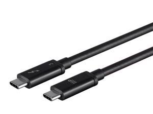 Monoprice USB & Lightning Cable - 0.5 Meter - Black | C18004GK Thunderbolt 3 (40 Gbps) USB-C Cable, Supports Data and Video Dual 4K@60Hz or 5K@60Hz Video Single-cable Docking with Notebook Charging