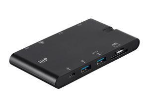 Monoprice USB-C to HDMI 4K@30Hz / VGA / 2-Port USB 3.0 / Gigabit RJ45 / SD Card/USB-C Data Dock Adapter with Folding Type-C Connector - Mobile Series Monoprice USB-C to HDMI 4K@30Hz / VGA / 2-Port USB 3.0 / Gigabit RJ45 / SD Card/USB-C Data Dock Adapter with Folding Type-C Connector - Mobile Series