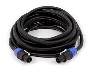Monoprice Pro Audio Cable - 25 Feet - Black | 2-conductor NL4 Female to NL4 Female Speaker Twist Connector Cable, 12AWG With Spring-Loaded Lock