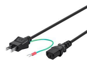 Monoprice Power Cord Cable - 6 Feet - Black | 18AWG Japanese JIS C 8303 Male to C13 Female with Ground Wire