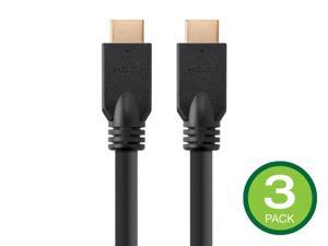 Monoprice High Speed HDMI Cable - 35 Feet - Black, No Logo (3-Pack) 1080p@60Hz, 10.2Gbps, 24AWG, CL2 - Commercial Series Monoprice High Speed HDMI Cable - 35 Feet - Black, No Logo (3-Pack) 1080p@60Hz, 10.2Gbps, 24AWG, CL2 - Commercial Series