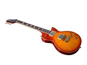 Monoprice Indio 66 DLX Flamed Maple Top Electric Guitar - Honey Burst, With Gig Bag Monoprice Indio 66 DLX Flamed Maple Top Electric Guitar - Honey Burst, With Gig Bag