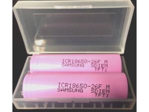 "2" Samsung ICR18650 26F 3.7V 2600mAh 18650 Rechargeable Battery "2" Samsung ICR18650 26F 3.7V 2600mAh 18650 Rechargeable Battery