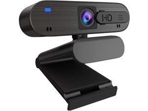 Haoztec 1080P HD Auto Focus Webcam with Privacy Cover, Built-in Noise Reduction Microphone Streaming USB Camera
