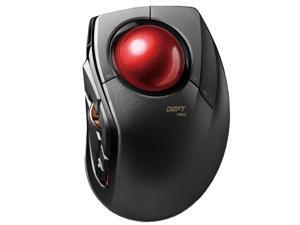 ELECOM M-DPT1MRXBK DEFT PRO Gaming Trackball Mouse Wired, Wireless, and Bluetooth, High-Performance Ruby Ball, Advanced Responsiveness, 8 Mappable Buttons, Smooth Scrolling, Extra Large, Black