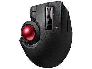ELECOM M-XPT1MRXBK Trackball Mouse 8 Button Wired/Wireless/Bluetooth 3Way Gaming High-Performance Ruby Ball, Advanced Responsiveness,Black