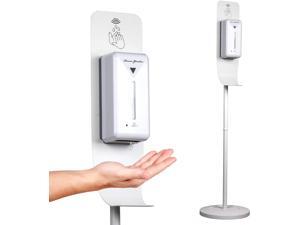 Roman Giardino Hand Sanitizer Dispenser Steel Floor Stand Drip Catcher Touchless Auto Sensor Refillable 1000ml Bottle - Portable Roman Giardino Hand Sanitizer Dispenser Steel Floor Stand Drip Catcher Touchless Auto Sensor Refillable 1000ml Bottle - Portable