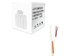 FiveStar 1000 ft. Cable RG59 Siamese CCTV Combo Coaxial Cable 20AWG RG59 + 18/2 18AWG Power - White FiveStar 1000 ft. Cable RG59 Siamese CCTV Combo Coaxial Cable 20AWG RG59 + 18/2 18AWG Power - White