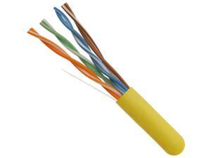 FiveStar Cable ETL Listed 1000 Ft. Cat5E Cable UTP Solid Copper PVC CMR-Rated Cable - Yellow FiveStar Cable ETL Listed 1000 Ft. Cat5E Cable UTP Solid Copper PVC CMR-Rated Cable - Yellow